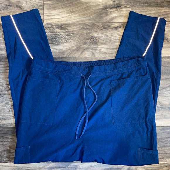 Jaanuu Pants - Women's Jaanuu Royal Blue Scrub Windbreaker Style Pants 3X